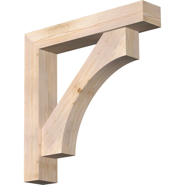 Ekena Millwork Westlake Block Smooth Bracket w/ Offset Brace, Douglas Fir, 7 1/2"W x 42"D x 42"H BKT0806X42X42WTL05SDF - main